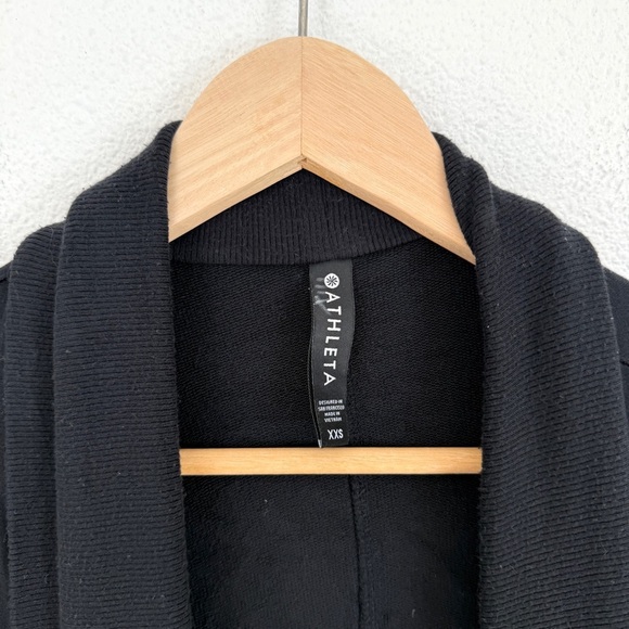 Athleta Pranayama Open Wrap Knit Cardigan XXS Black - Picture 5 of 10